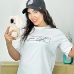 تیشرت سفید لانگ